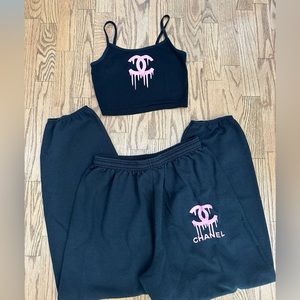 Chanel Drip Matching sweat set